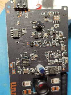 Electronic module with camera and ICs on black PCB with USB connector