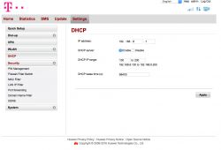 Configuration of the Huawei B525 advanced model 525s-23a router