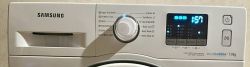 Samsung washing machine control panel with program knob and LED display