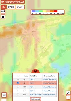 Jaka antena combo DVB-T2 do przyczepy w Łebie na nadajnik Gdańsk 100 km?