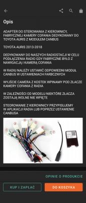 Toyota Avensis T27 i radio Junsen X7 Pro. Kamera cofania - podłączenie.