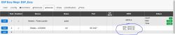 ESP Easy Mega configuration screen with device and GPIO settings.