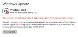 Brak usługi Windows Update - Nie mogę zaktualizować systemu (0x80070424)