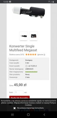 Instalacja satelitarna Corab 80cm - odbiór 16E, 19E, 13E: konwerter monoblok czy Multifeed?