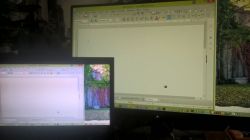 Lenovo T530 - Przeźroczysty szary kwadracik na 2 monitorach czasami gdy włączona