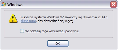 Skutki korzystania z Windows XP po zakończeniu wsparcia w 2014 roku?