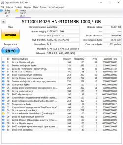 Dysk zew. - Plik lub katalog jest uszkodzony i nieczytelny SEAGATE 1TB SRD0SP0