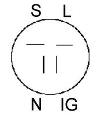 Opel Astra F 1.7 Isuzu - Opis przewodów alternatora: zielony, czerwony, czarny, żółto-czerwony