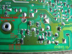 Mastercook PTD105 - Błąd d07 plus uszkodzone rezystory na płytce