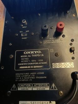 ONKYO THXPS-1A – subwoofer pyka zamiast grać, przypalona płytka na tylnej ściance