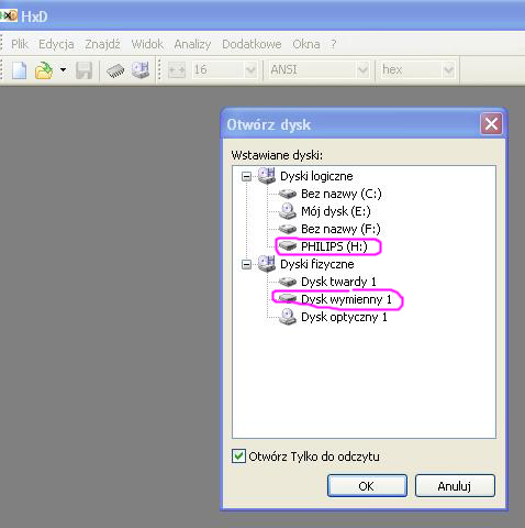 MP3 Philips SA2115/02 nie można uruchomić