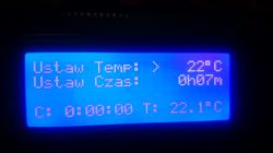 Termostat z timerem Arduino, LCD i enkoder Termostat z timerem Arduino, LCD i enkoder