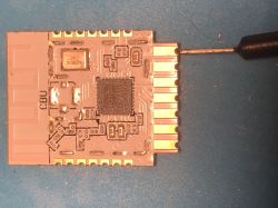 PCB Module with BK7231N Processor PCB module with visible processor and marked components on the board.