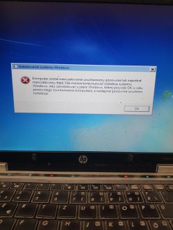 Błąd podczas instalacji Windows na dysku ssd msata podłączonym do micro sata
