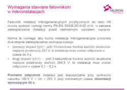 Wymagania dotyczące falowników w mikroinstalacjach przyłączonych do sieci nN.