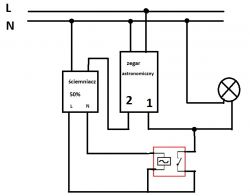 Outdoor lighting system with dimmer and two-channel timer - question of operation