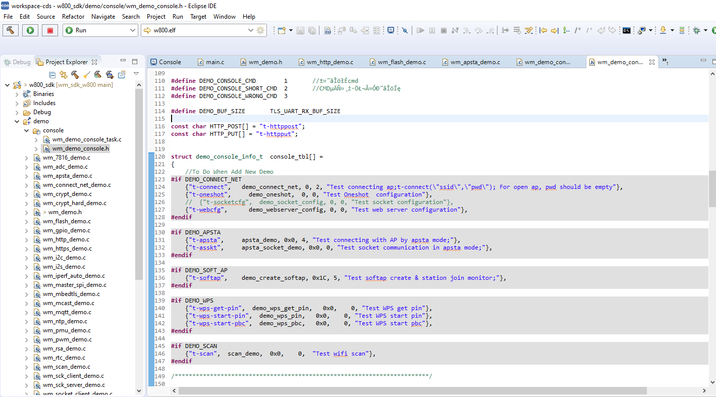 W800-C400 WiFi/BT microcontroller programming - wm_sdk_w800 tutorial