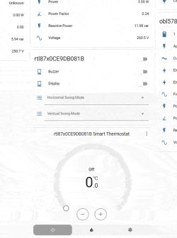 Smart thermostat control panel with temperature display set to 0°C and setting options.