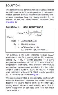 MCP3551 and PT100: Understanding Measurement Accuracy, Resolution & AN1154 Application MCP3551 and PT100: Understanding Measurement Accuracy, Resolution & AN1154 Application