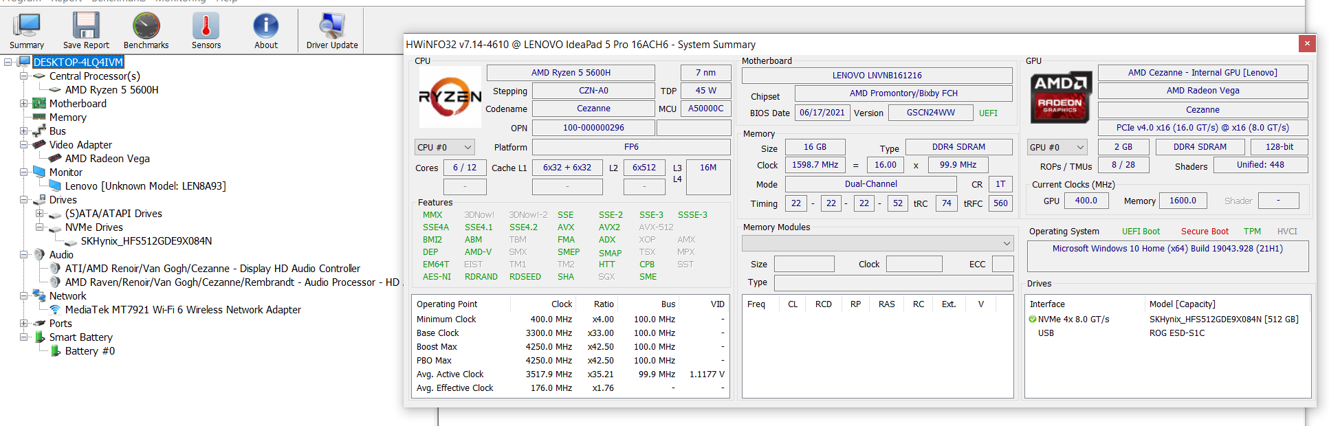 Amd 5600h характеристики