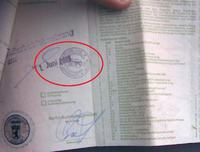 Checking out a car in DE - what the stamp should look like in the brief