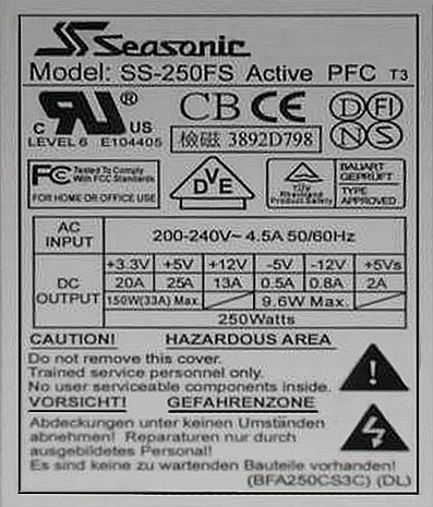 Seasonic model: SS-250FS startuje z opóźnieniem... Seasonic model: SS-250FS startuje z opóźnieniem...
