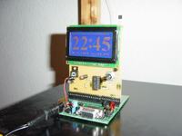 Zegar DCF 77,5kHz na LCD 128*64 znaków z termometr DS18B20