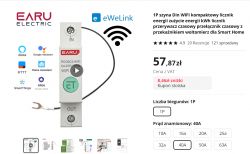 Image of Earu Electric RDCBC2-WIFI, a compact energy meter with WiFi capability.