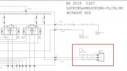Schemat elektryczny systemu zamykania i otwierania drzwi samochodu bez Keyless.