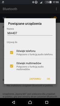 Sony xperia m2 łącznie z głośnikiem przez bluetooth połączono(bez multimediów)