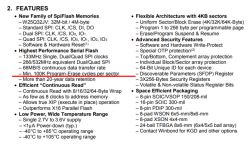 W25Q32JV Flash Memory Specification Screenshot of the technical documentation for W25Q32JV Flash memory.