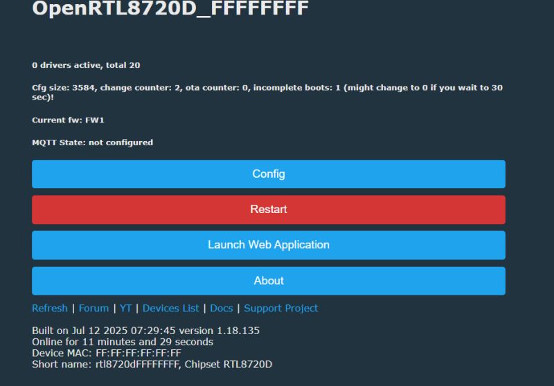 RTL8720DN, RTL8710B, RTL8710BX Compatibility with OpenBeken?
