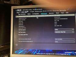 Ekran ustawień BIOS z informacjami o dysku NVMe