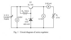 Circuit diagram of a series regulator.