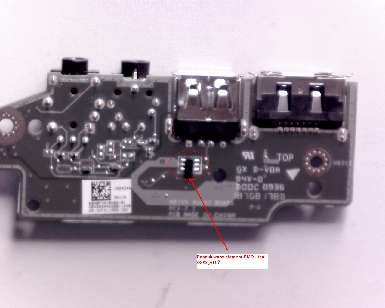 Asus N61VG - prośba o ustalenie elementów na płytce audio