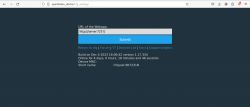 OpenBeken IoT web application configuration page with a URL input box.