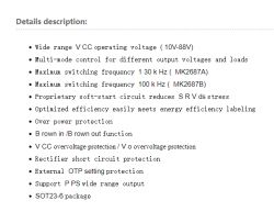 MK2687A/B Module Technical Features Technical features of the MK2687A/B power module.