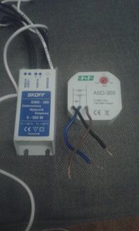 How do I connect the ASO-205 two-way switch and the EWD-300 touch switch?