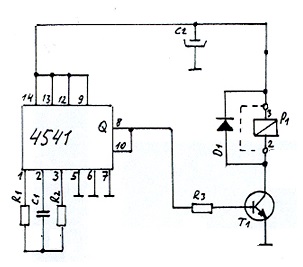 Cd4541 схема включения