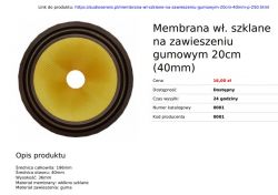 Jak wymierzyć głośnik żeby kupić membrane i cewke?