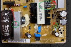 Samsung RS7768FHCBC nie działa - brak napięcia na zasilaczu 5V/12V