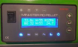 Mini-ster PID Pellet Controller Mini-ster PID Pellet controller for a pellet stove with an LCD display.
