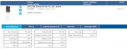 Widok karty katalogowej tranzystora 2SA1358 z danymi technicznymi
