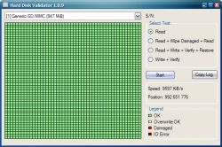 Błąd formatowania karty SD 1GB Kingston - CRC, I/O error, BootICE, Windows, Debian