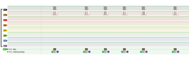 Simple clock on PIC12F683 - three pins, two I2C buses - DS1307 + FD650