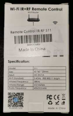 [CBU/BK7231N and SH4/CMTOV30] Wi-Fi IR+RF Remote Control (S11)