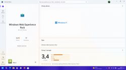 Zrzut ekranu strony aplikacji Windows Web Experience Pack w Microsoft Store.