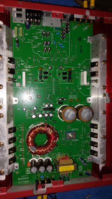 Wzmacniacz Sony Xplod XM-1002HX - brak dźwięku, dioda offset, wymiana tranzystorów