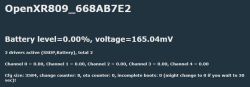 Screenshot showing diagnostic information for the device OpenXR809_668AB7E2.
