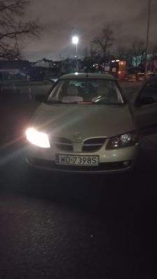 Światła przednie w Nissan Almera N16 2003r - brak lewych świateł pozycji i długich